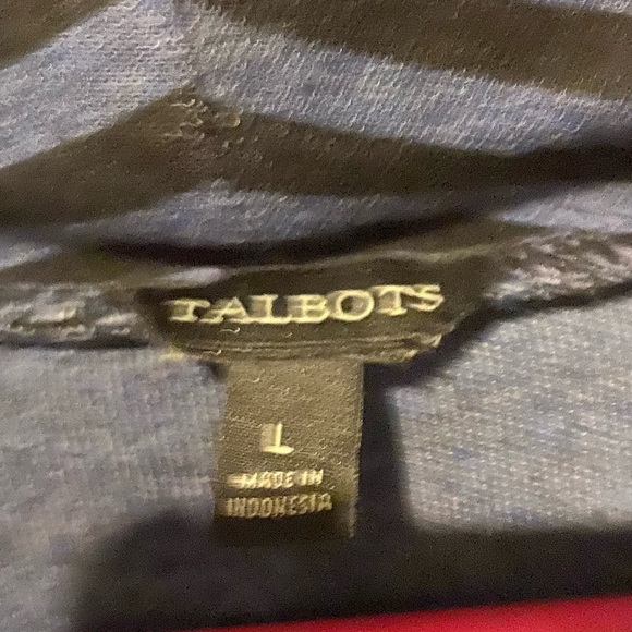 TALBOTS STRIPED COWL NECK TUNIC - Picture 9 of 10